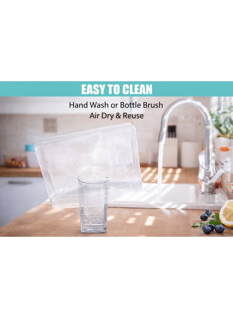 TaimAs Reusable Food Storage Bags Pack of 3 (S/M/L) – Clear EVA Leakproof Ziplock, BPA-Free, Freezer & Fridge Safe, Eco-Friendly Kitchen Storage Organizer | TaimAs - Image 2